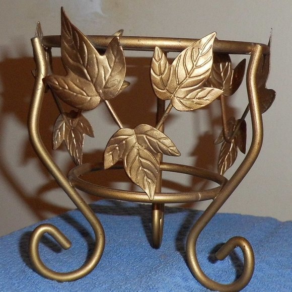 Gold leaf stands with Crackle Glass - Picture 11 of 16